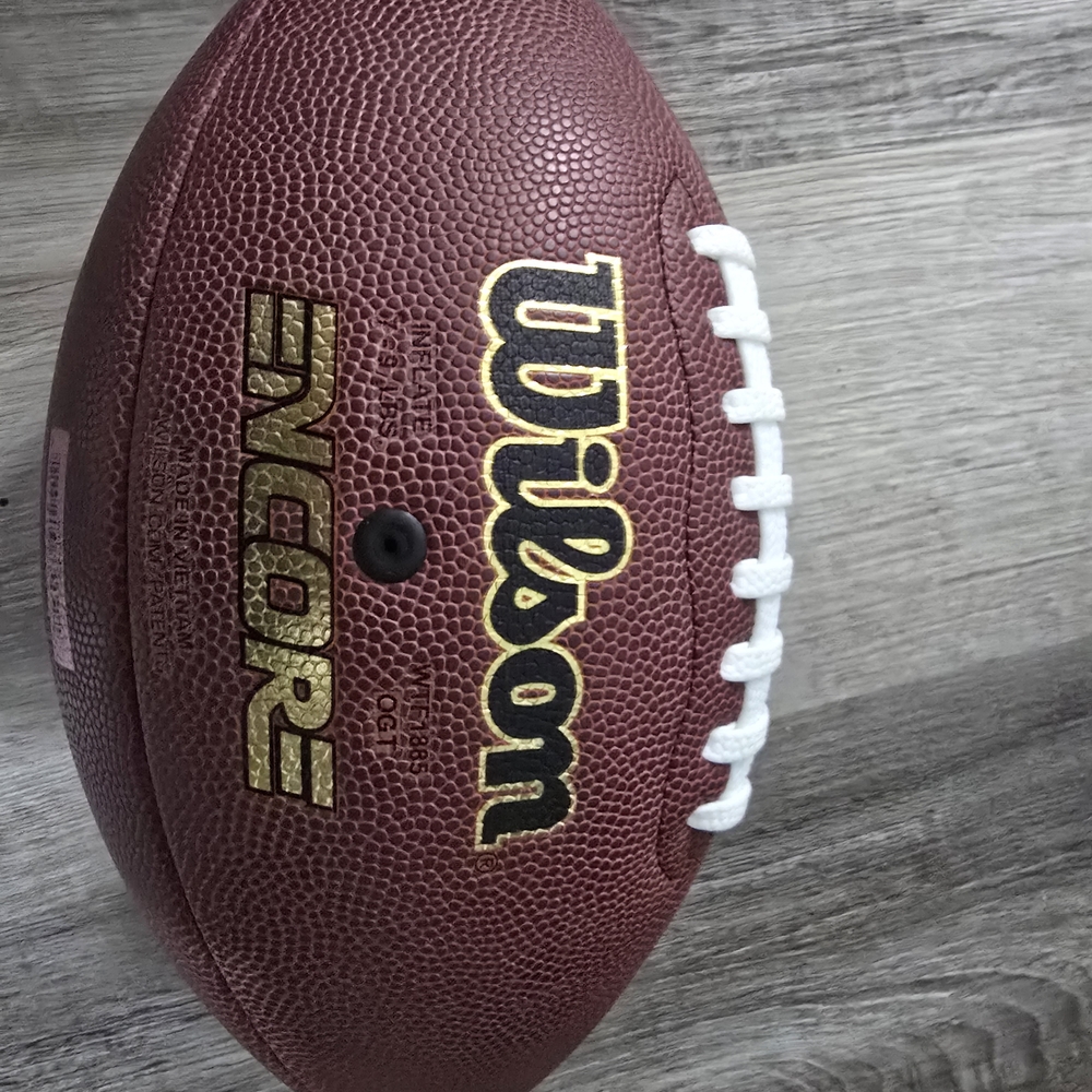 Wilson Encore Football with Gold Accents and White Laces